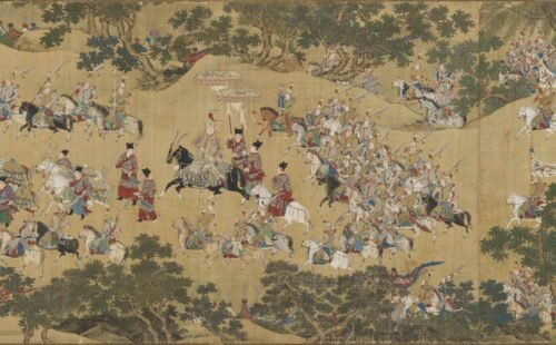 Departing the Imperial Guard Scroll (出警图卷)