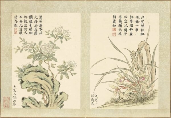 Twenty-Four Floral Messengers An Illustrated Guide to Solar Terms’ Blossoms (Scroll)二十四番花信风图册 - 图片 3