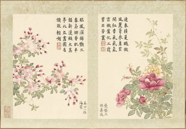 Twenty-Four Floral Messengers An Illustrated Guide to Solar Terms’ Blossoms (Scroll)二十四番花信风图册