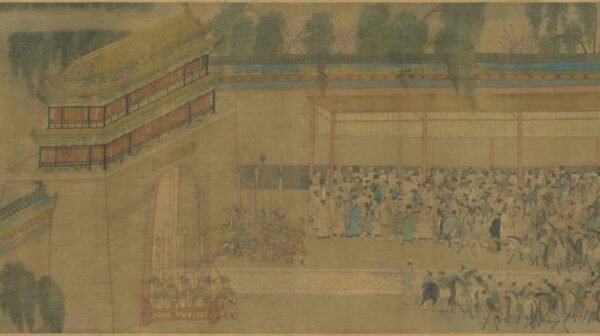 Viewing the Imperial Exam Results Scroll (Attributed to Qiu Ying), Ming Dynasty观榜图卷. - 图片 4