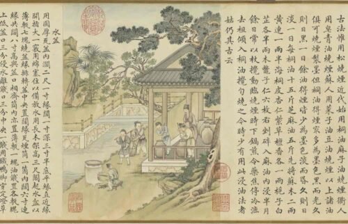 Compendium of Ink-Making Techniques (scroll)墨法集要图卷