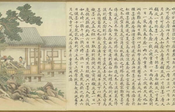 Compendium of Ink-Making Techniques (scroll)墨法集要图卷 - 图片 17
