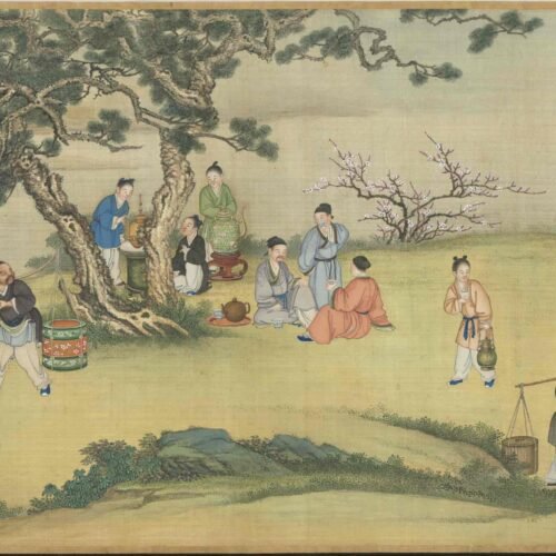 Sun Kehong’s literati lifestyle themes（Scroll）销闲清课图