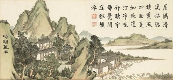Album of Summer Lotuses and Scholar Trees（Scroll）夏荷八景.夏槐八景 - 图片 5