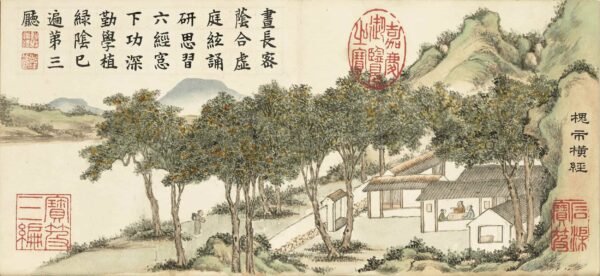 Album of Summer Lotuses and Scholar Trees（Scroll）夏荷八景.夏槐八景 - 图片 10