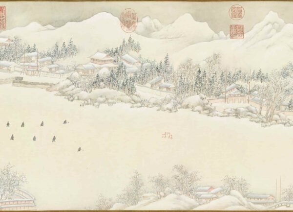 Qianlong’s ice-sledding and court propaganda御制雪中坐冰床即景图卷 - 图片 3