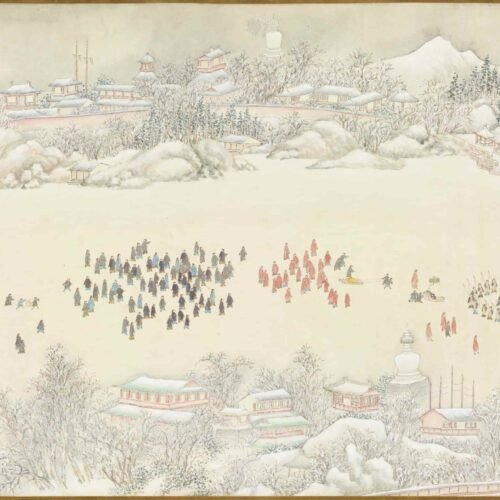 Sun Kehong’s literati lifestyle themes（Scroll）销闲清课图
