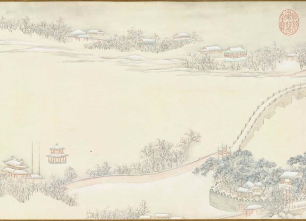 Qianlong’s ice-sledding and court propaganda御制雪中坐冰床即景图卷 - 图片 5