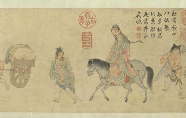 Tang Dynasty Eight Immortals cultural legacy（Scroll）饮中八仙图卷 - 图片 3