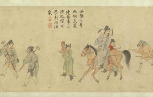 Tang Dynasty Eight Immortals cultural legacy（Scroll）饮中八仙图卷