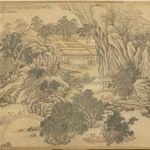 Sun Kehong’s literati lifestyle themes（Scroll）销闲清课图