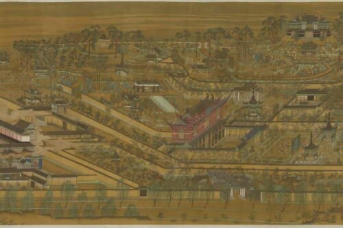 Architectural and historical accuracy in Yue Kingdom depictions越王宫殿图卷
