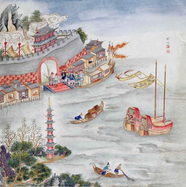 Paintings of the Porcelain Production and Transport(Scroll)瓷器制运图 - 图片 2