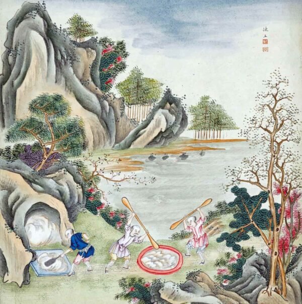 Paintings of the Porcelain Production and Transport(Scroll)瓷器制运图 - 图片 4