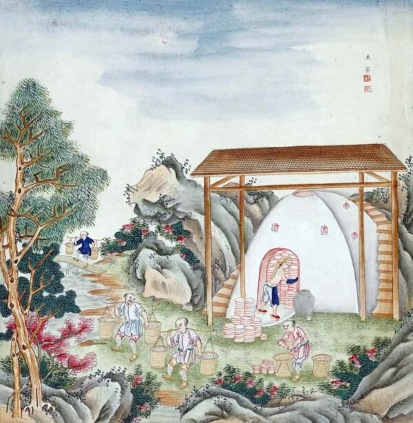 Paintings of the Porcelain Production and Transport(Scroll)瓷器制运图 - 图片 6