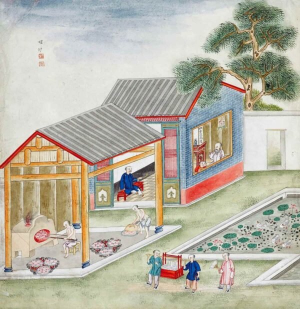 Paintings of the Porcelain Production and Transport(Scroll)瓷器制运图 - 图片 9