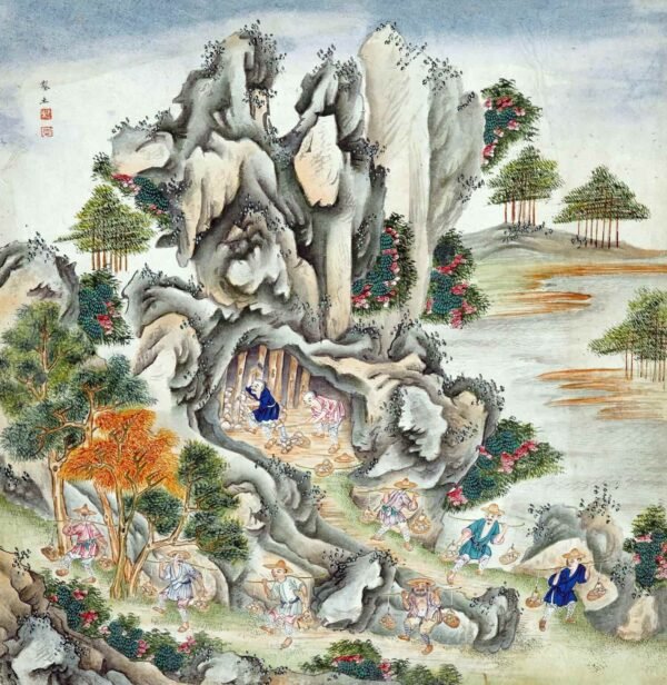 Paintings of the Porcelain Production and Transport(Scroll)瓷器制运图 - 图片 13